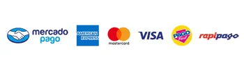 MercadoPago · Visa · Mastercard · Amex